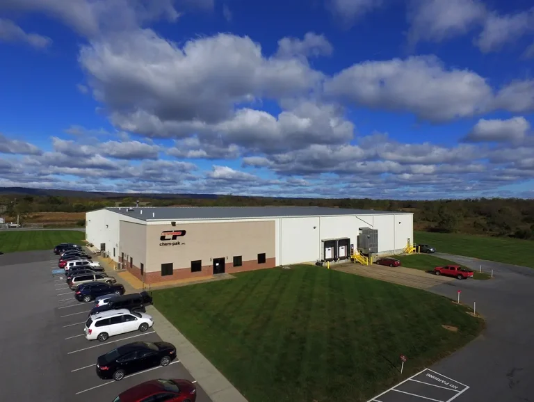 Aerial photo of Chem Pak Inc factory building