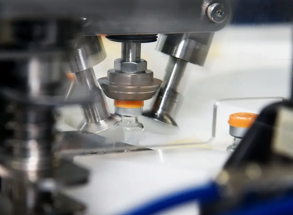 Close up of manufacturing equipment at factory