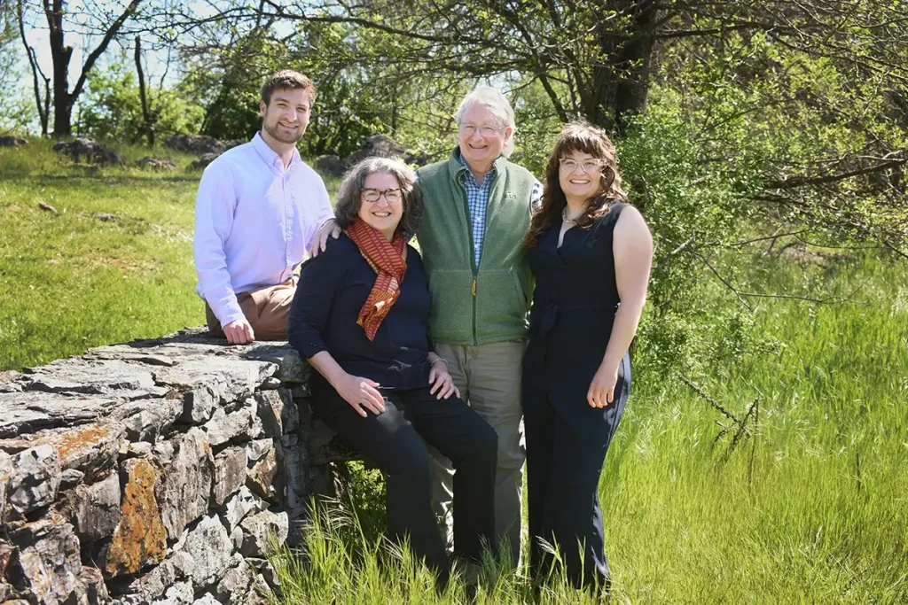 Family portrait outdoors